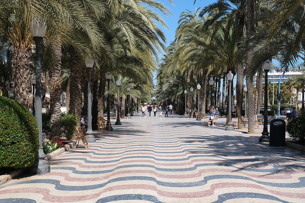 The Explanada de España mosaic promenade in Alicante
